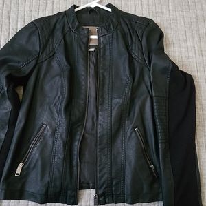 Maurices, Medium, black fake leather jacket